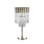 NL82389 Vienna Table Lamp 3 Light Polished Nickel/Clear Glass
