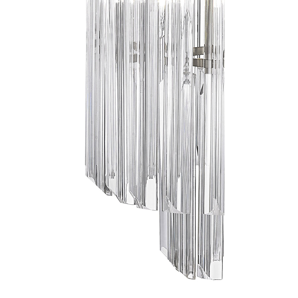 NL82389 Vienna Table Lamp 3 Light Polished Nickel/Clear Glass