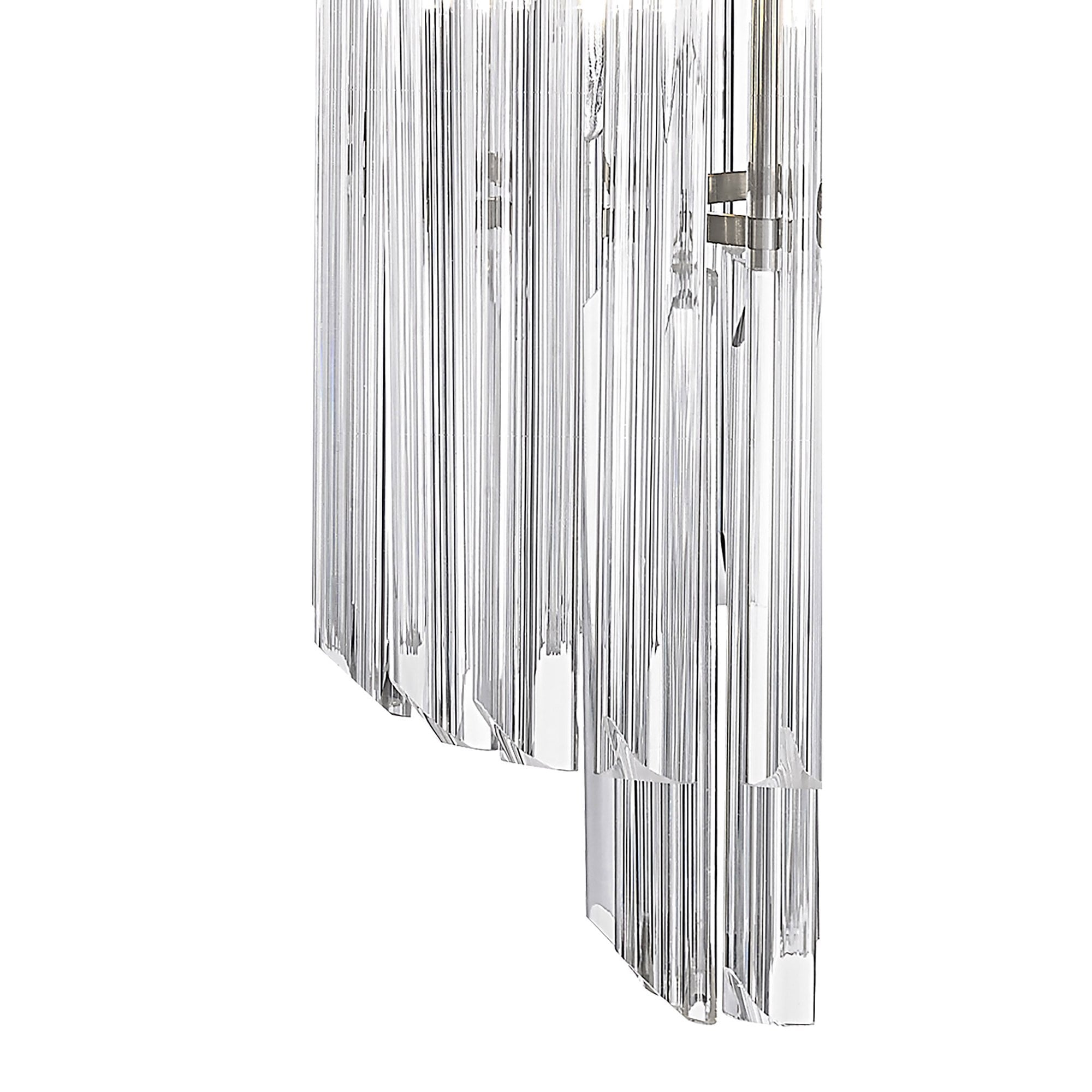 NL82389 Vienna Table Lamp 3 Light Polished Nickel/Clear Glass