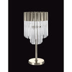 NL82389 Vienna Table Lamp 3 Light Polished Nickel/Clear Glass