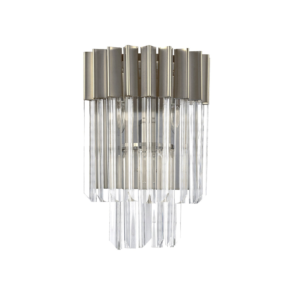 NL82399 Vienna Wall 3 Light Polished Nickel/Clear Glass