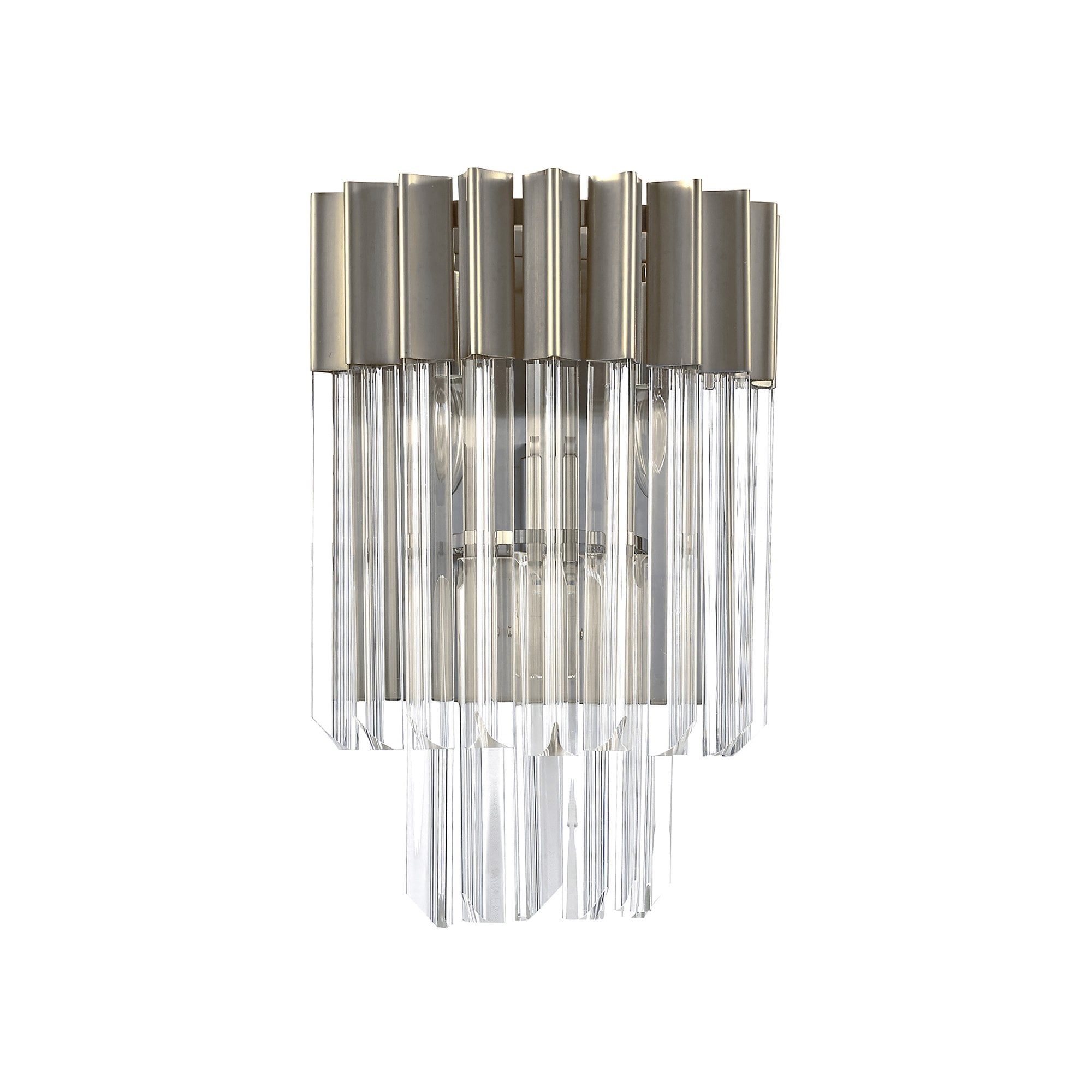 NL82399 Vienna Wall 3 Light Polished Nickel/Clear Glass