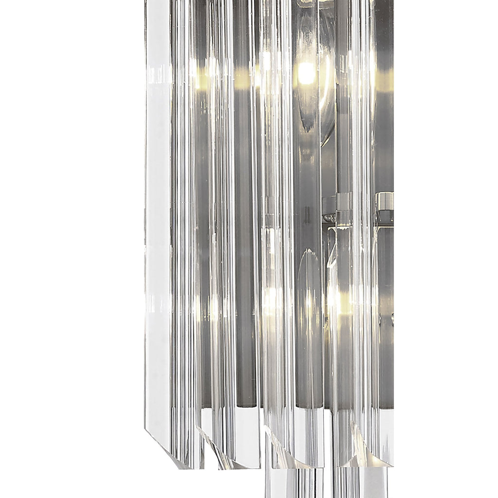 NL82399 Vienna Wall 3 Light Polished Nickel/Clear Glass