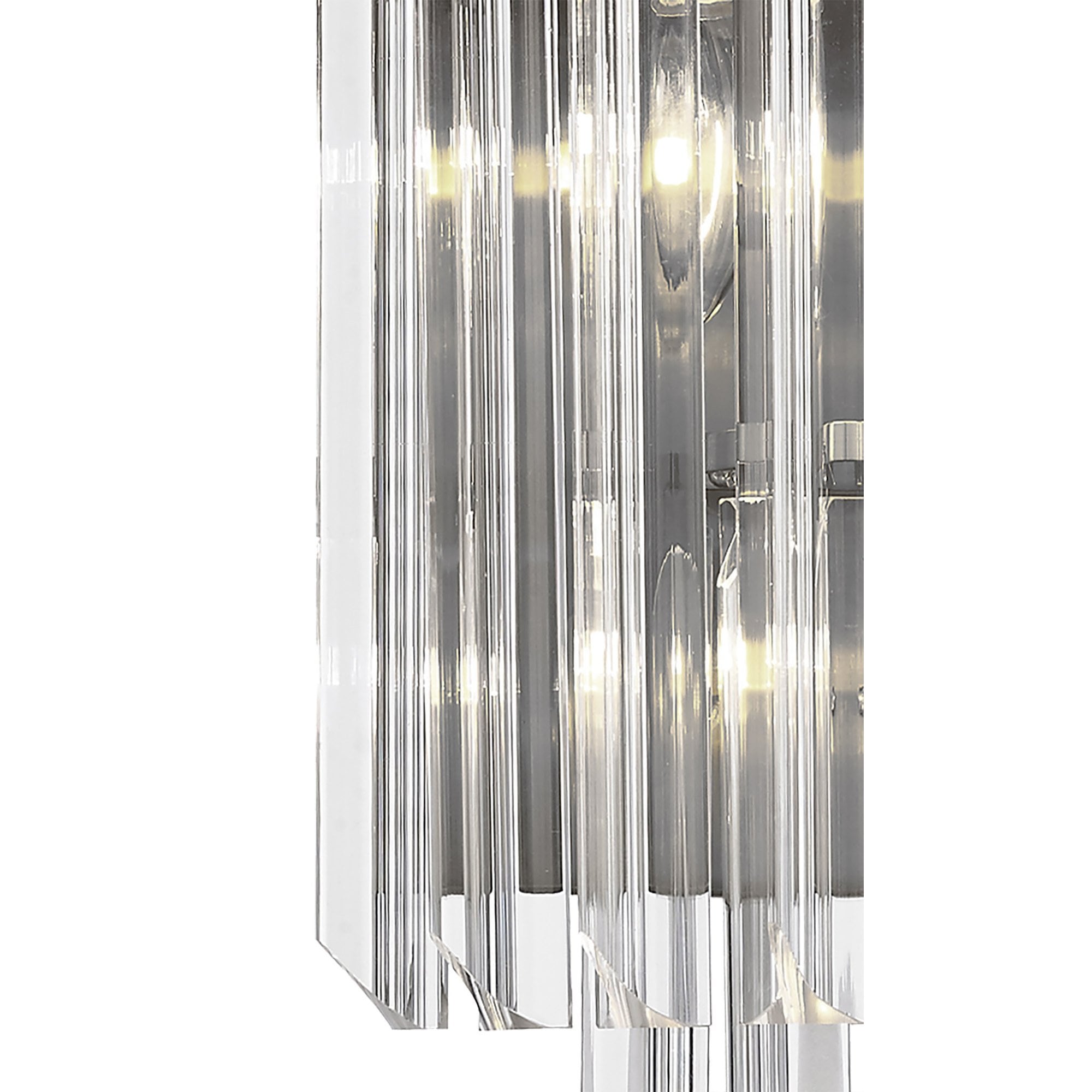 NL82399 Vienna Wall 3 Light Polished Nickel/Clear Glass