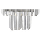 NL82399 Vienna Wall 3 Light Polished Nickel/Clear Glass