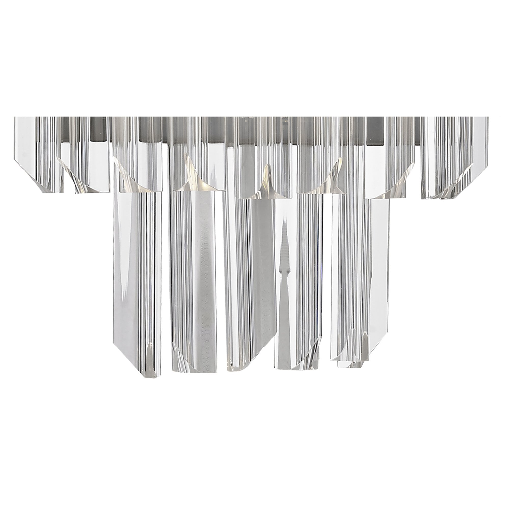 NL82399 Vienna Wall 3 Light Polished Nickel/Clear Glass