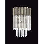 NL82399 Vienna Wall 3 Light Polished Nickel/Clear Glass