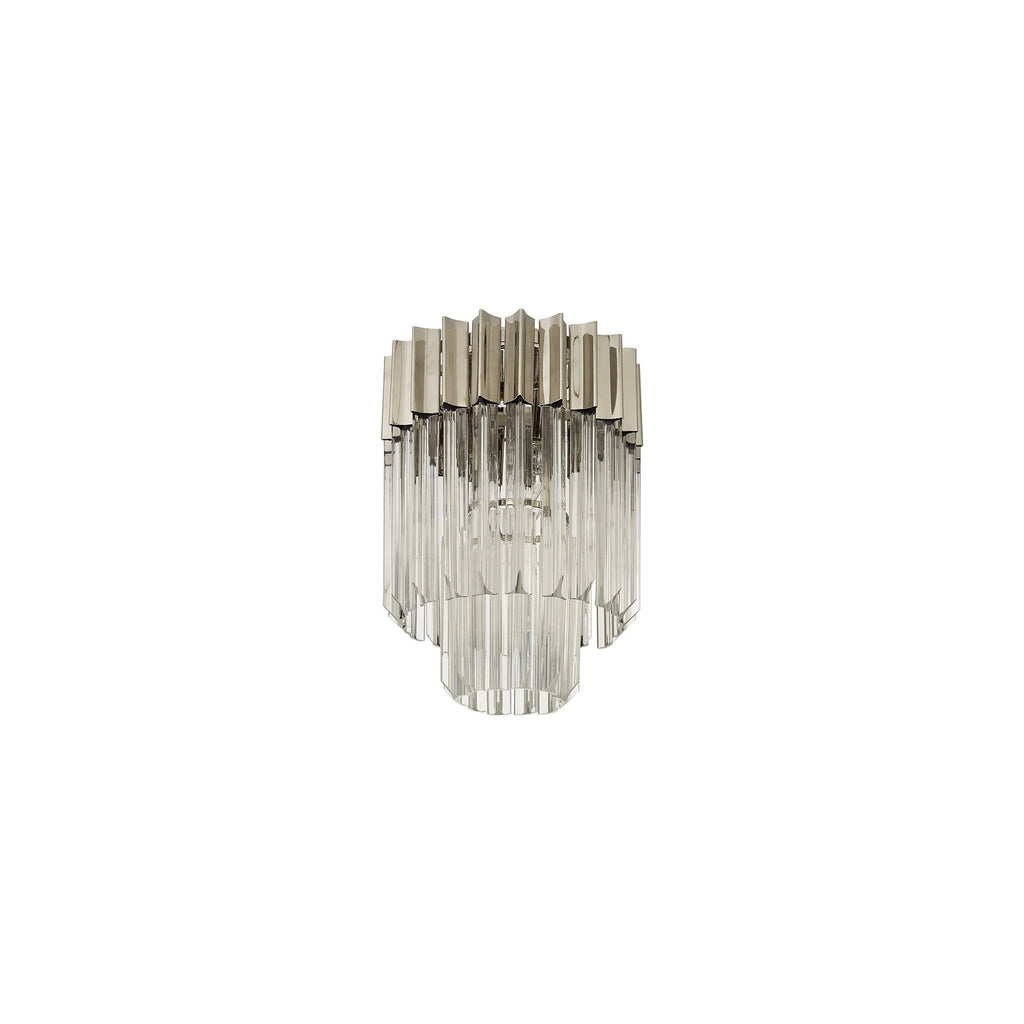 NL82409 Vienna Ceiling Round 3 Light Polished Nickel/Clear Glass