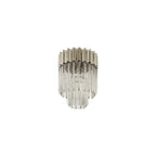 NL82409 Vienna Ceiling Round 3 Light Polished Nickel/Clear Glass