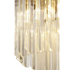 NL82409 Vienna Ceiling Round 3 Light Polished Nickel/Clear Glass