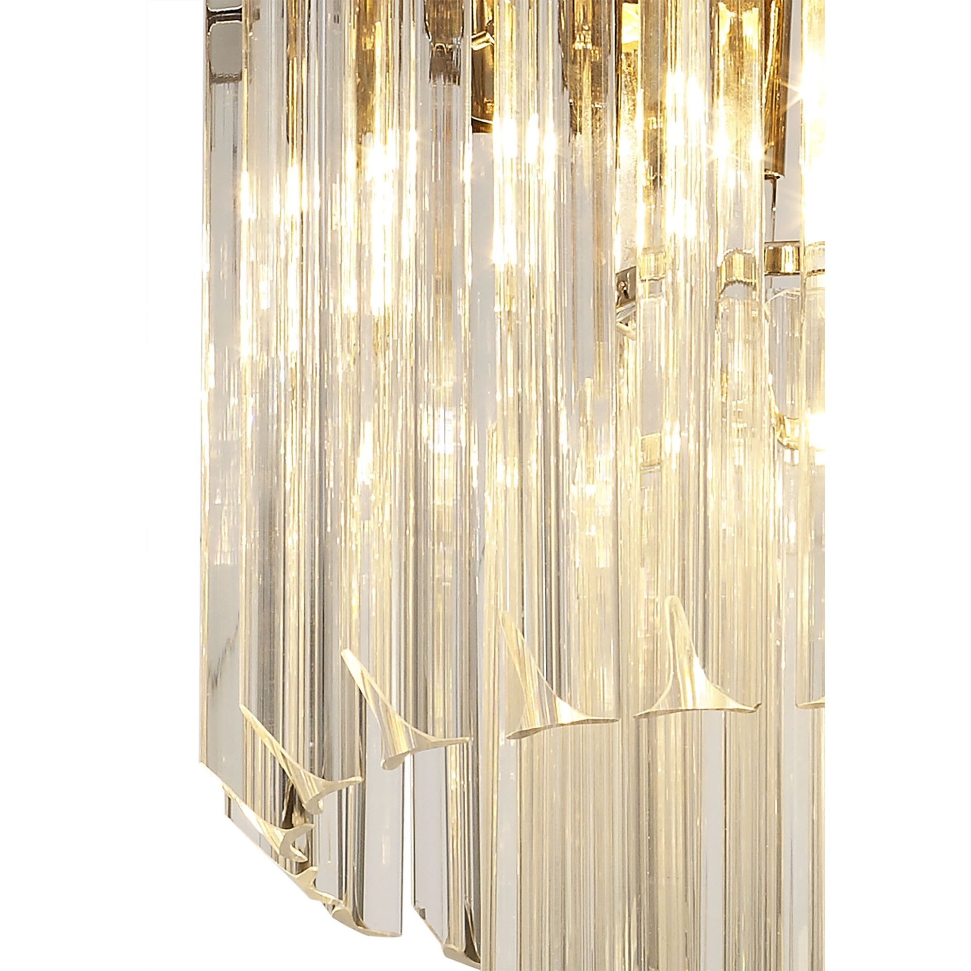 NL82409 Vienna Ceiling Round 3 Light Polished Nickel/Clear Glass
