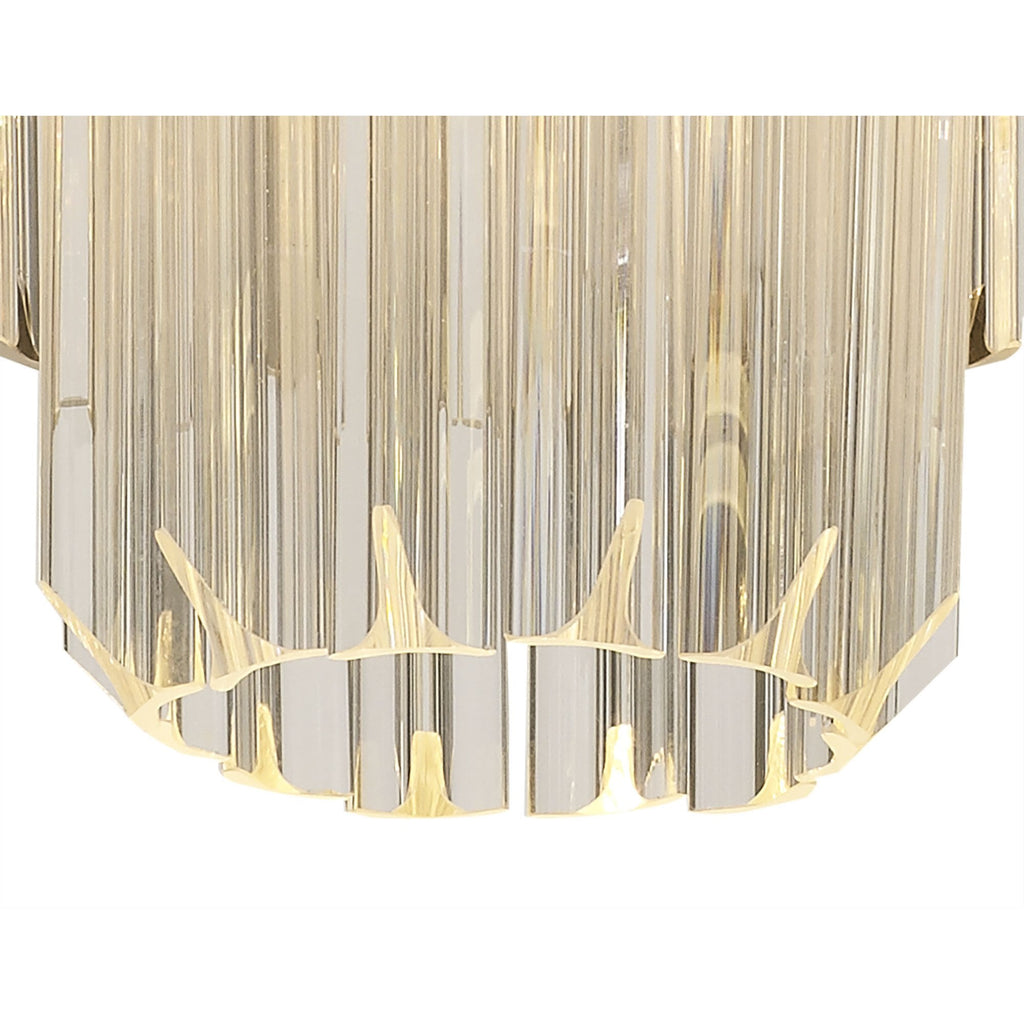 NL82409 Vienna Ceiling Round 3 Light Polished Nickel/Clear Glass