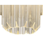 NL82409 Vienna Ceiling Round 3 Light Polished Nickel/Clear Glass