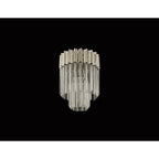 NL82409 Vienna Ceiling Round 3 Light Polished Nickel/Clear Glass