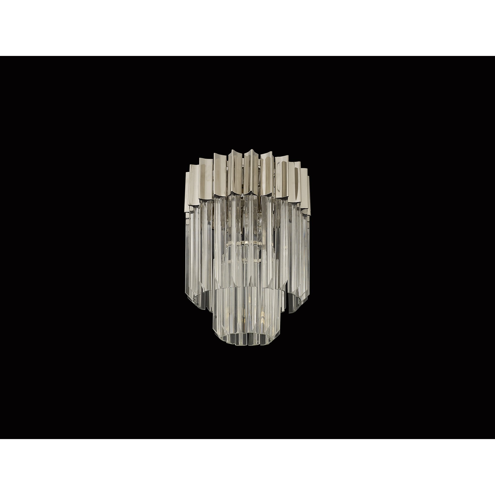 NL82409 Vienna Ceiling Round 3 Light Polished Nickel/Clear Glass