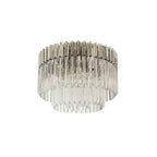 NL82419 Vienna Ceiling Round 7 Light Polished Nickel/Clear Glass