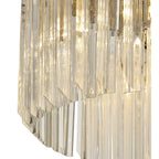 NL82419 Vienna Ceiling Round 7 Light Polished Nickel/Clear Glass