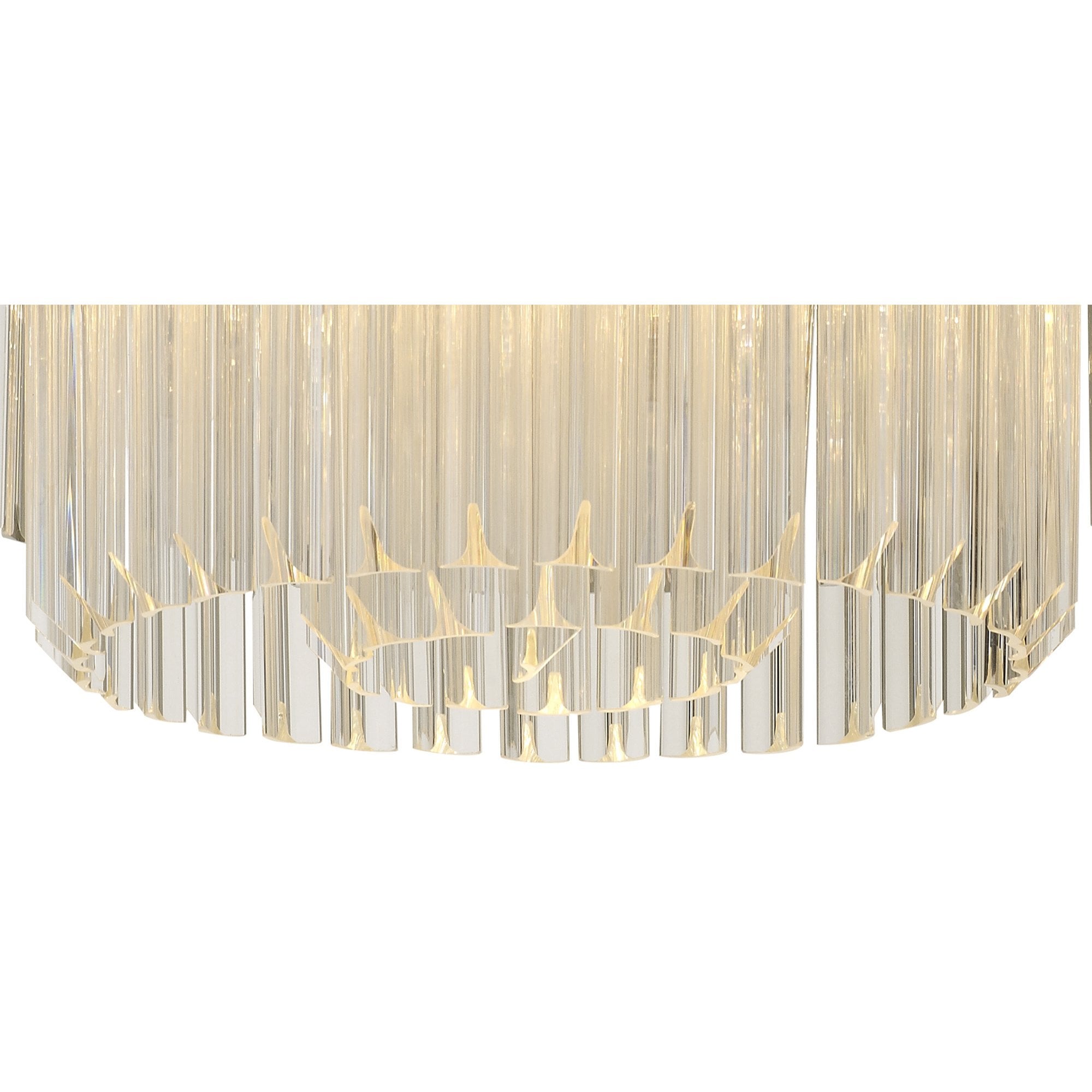 NL82419 Vienna Ceiling Round 7 Light Polished Nickel/Clear Glass