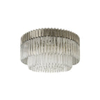 NL82429 Vienna Ceiling Round 12 Light Polished Nickel/Clear Glass