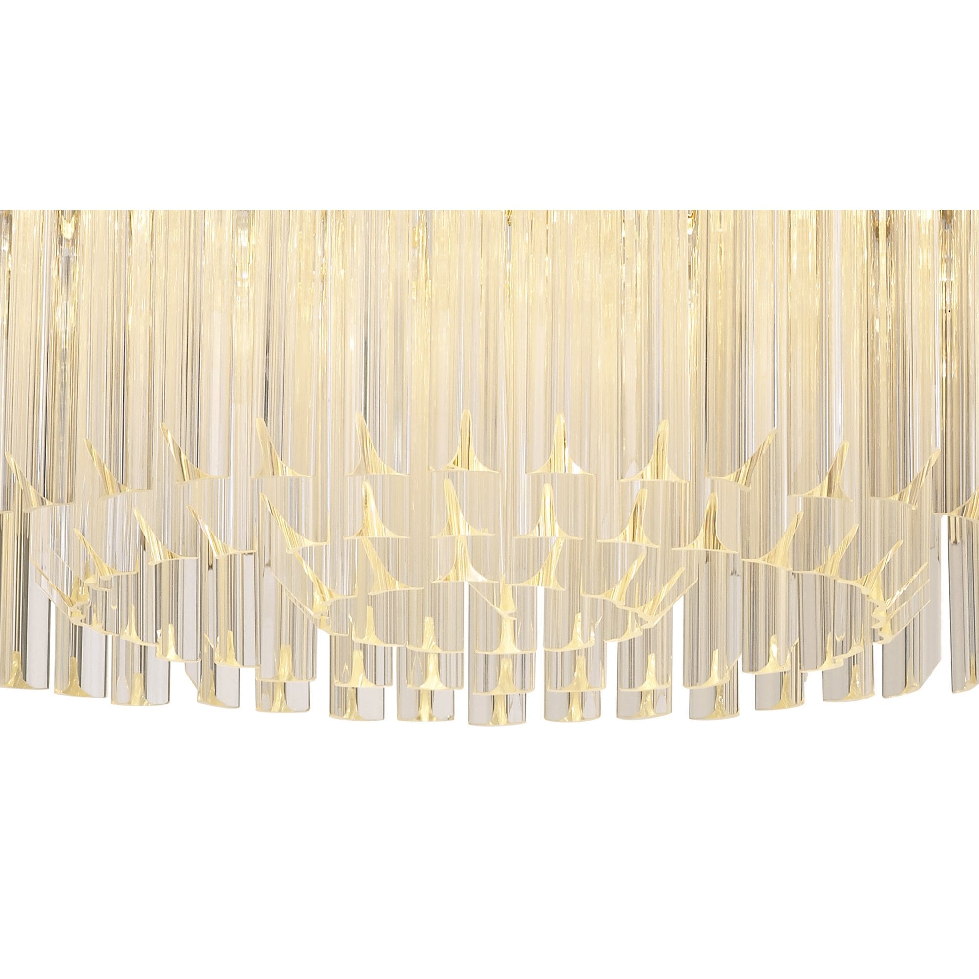 NL82429 Vienna Ceiling Round 12 Light Polished Nickel/Clear Glass