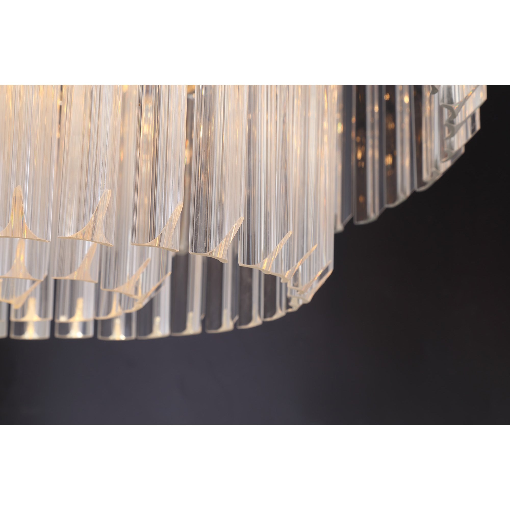 NL82429 Vienna Ceiling Round 12 Light Polished Nickel/Clear Glass