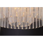 NL82429 Vienna Ceiling Round 12 Light Polished Nickel/Clear Glass