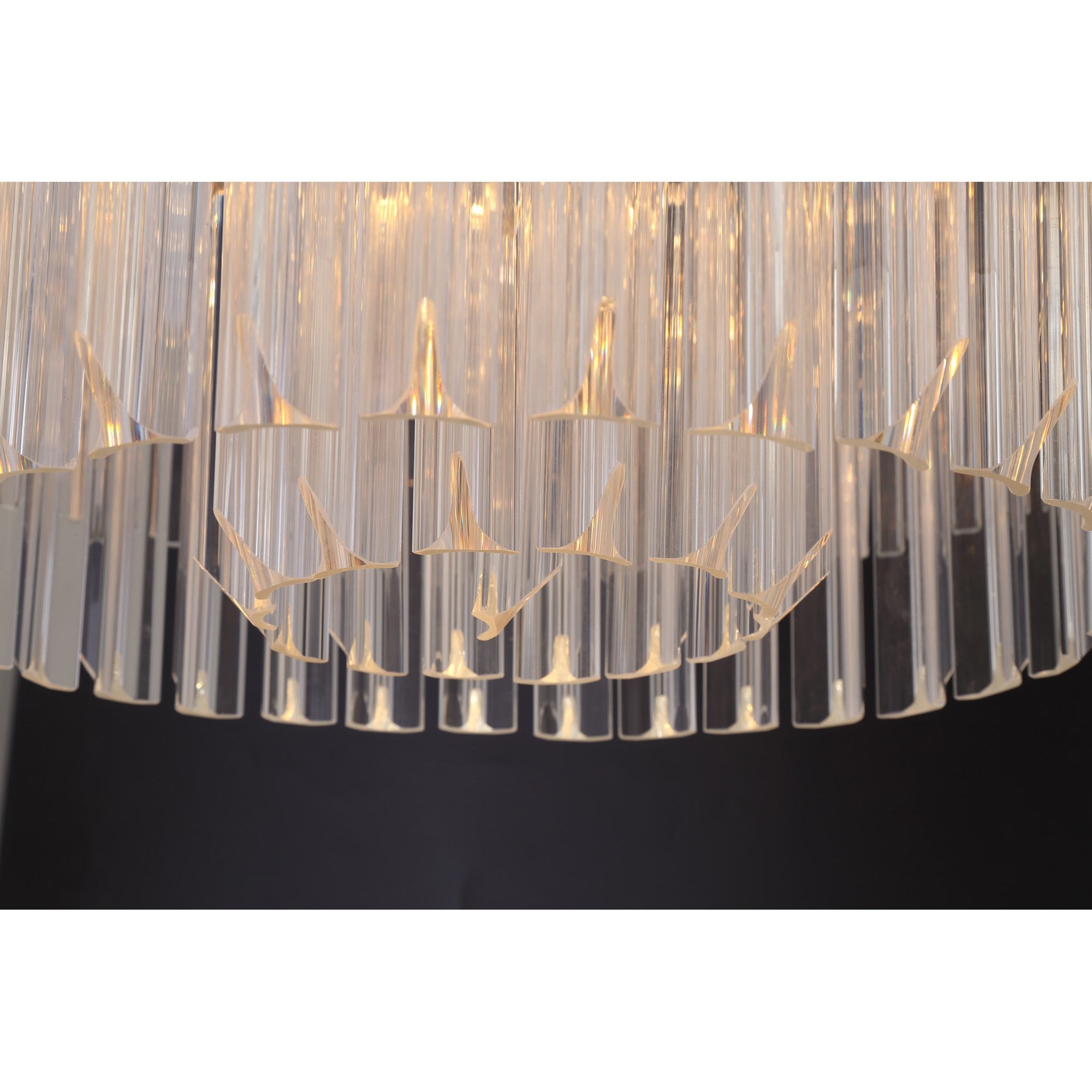 NL82429 Vienna Ceiling Round 12 Light Polished Nickel/Clear Glass