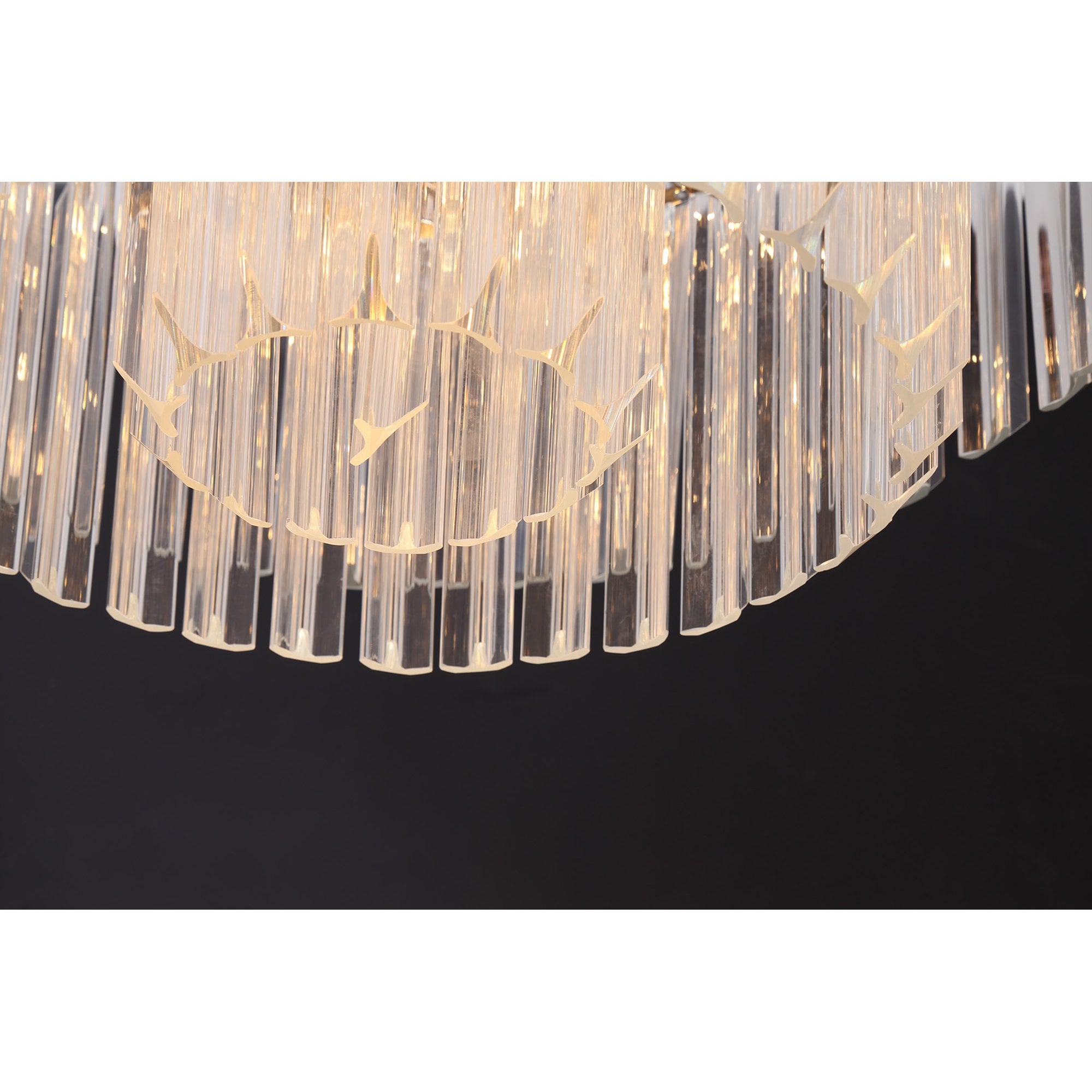 NL82429 Vienna Ceiling Round 12 Light Polished Nickel/Clear Glass