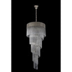 NL82439 Vienna Pendant Round 5 Tier 23 Light Polished Nickel/Clear Glass