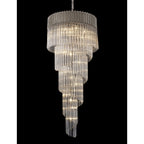 NL82439 Vienna Pendant Round 5 Tier 23 Light Polished Nickel/Clear Glass