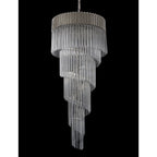 NL82439 Vienna Pendant Round 5 Tier 23 Light Polished Nickel/Clear Glass