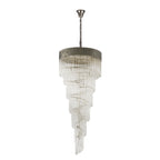 NL82449 Vienna Pendant Round 7 Tier 31 Light Polished Nickel/Clear Glass
