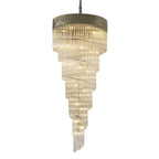 NL82449 Vienna Pendant Round 7 Tier 31 Light Polished Nickel/Clear Glass