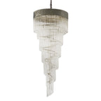 NL82449 Vienna Pendant Round 7 Tier 31 Light Polished Nickel/Clear Glass
