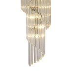 NL82449 Vienna Pendant Round 7 Tier 31 Light Polished Nickel/Clear Glass
