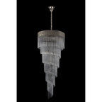 NL82449 Vienna Pendant Round 7 Tier 31 Light Polished Nickel/Clear Glass