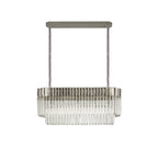 NL82459 Vienna Pendant Rectangle 5 Light Polished Nickel/Clear Glass