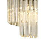 NL82459 Vienna Pendant Rectangle 5 Light Polished Nickel/Clear Glass