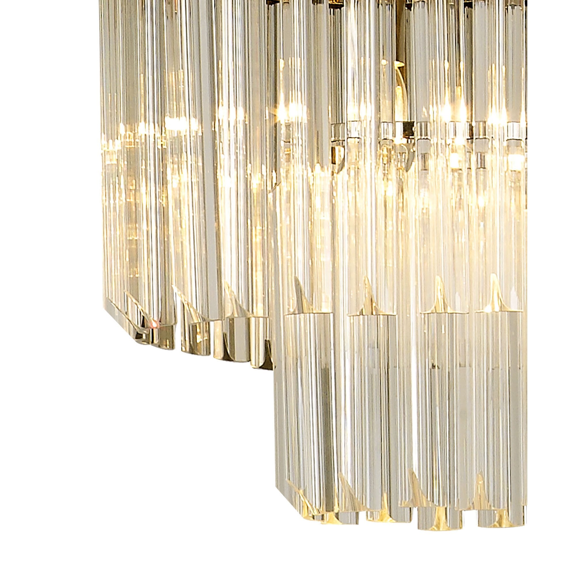 NL82459 Vienna Pendant Rectangle 5 Light Polished Nickel/Clear Glass
