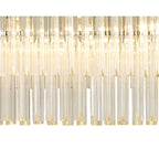 NL82459 Vienna Pendant Rectangle 5 Light Polished Nickel/Clear Glass