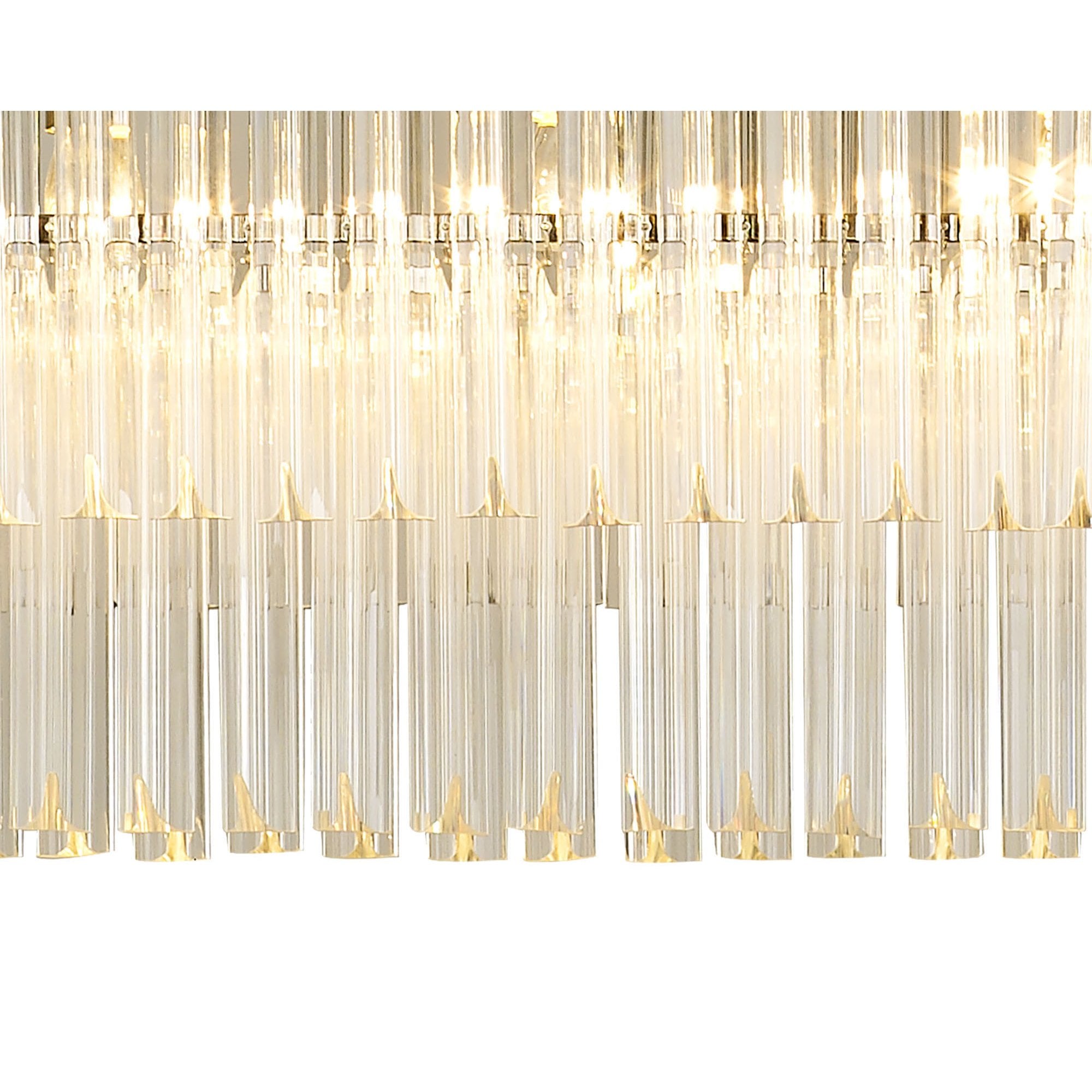 NL82459 Vienna Pendant Rectangle 5 Light Polished Nickel/Clear Glass