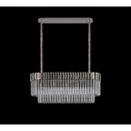 NL82459 Vienna Pendant Rectangle 5 Light Polished Nickel/Clear Glass