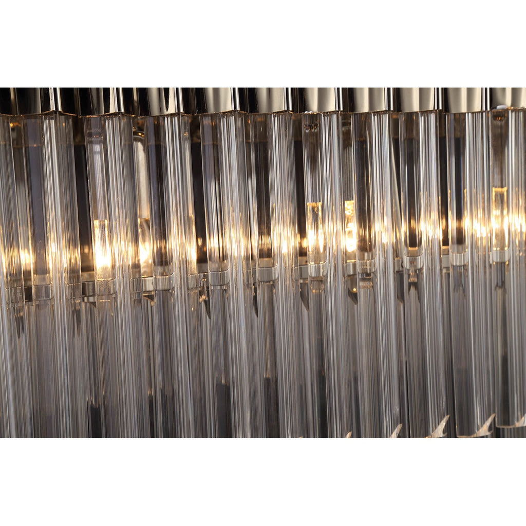NL82459 Vienna Pendant Rectangle 5 Light Polished Nickel/Clear Glass