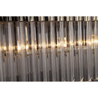 NL82459 Vienna Pendant Rectangle 5 Light Polished Nickel/Clear Glass