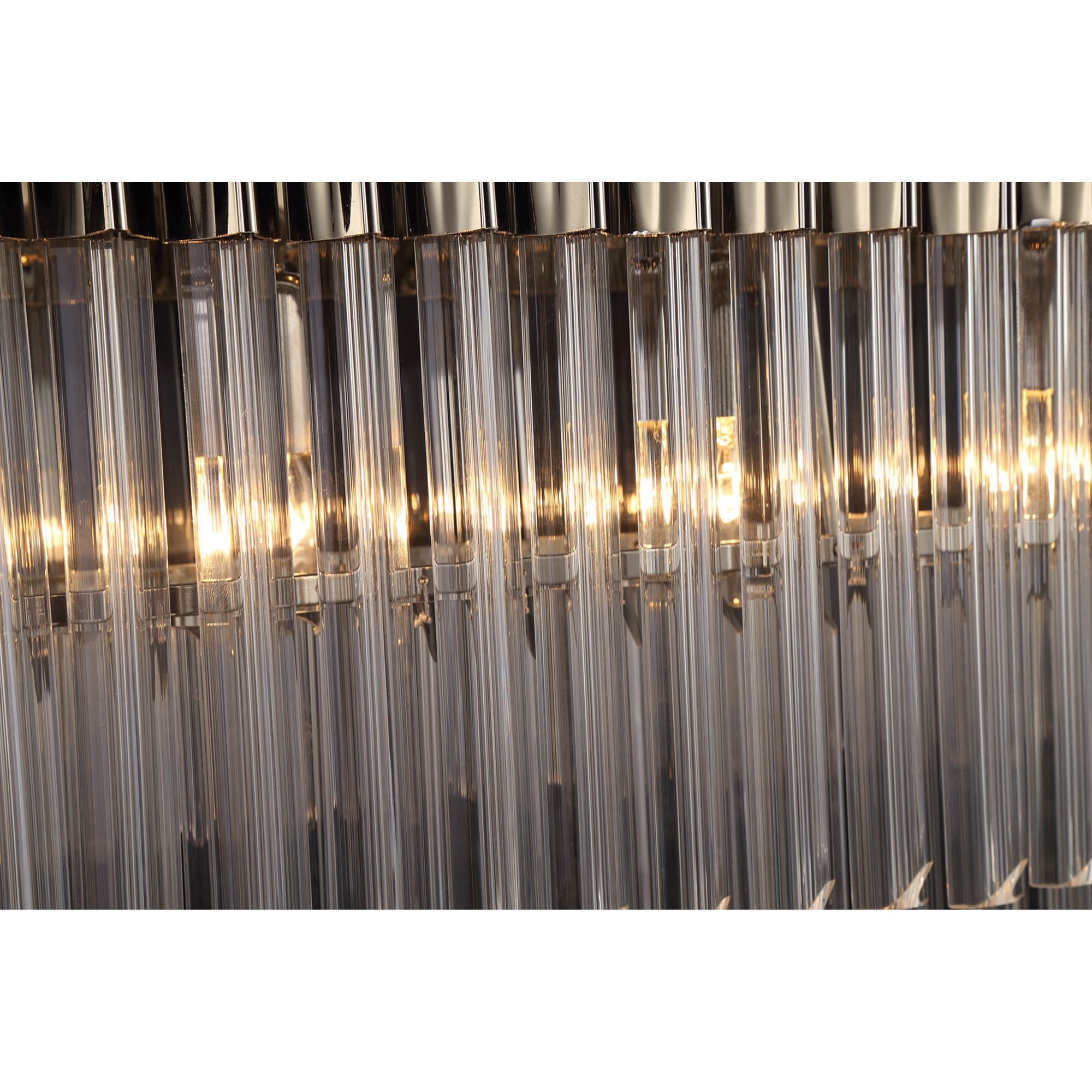 NL82459 Vienna Pendant Rectangle 5 Light Polished Nickel/Clear Glass