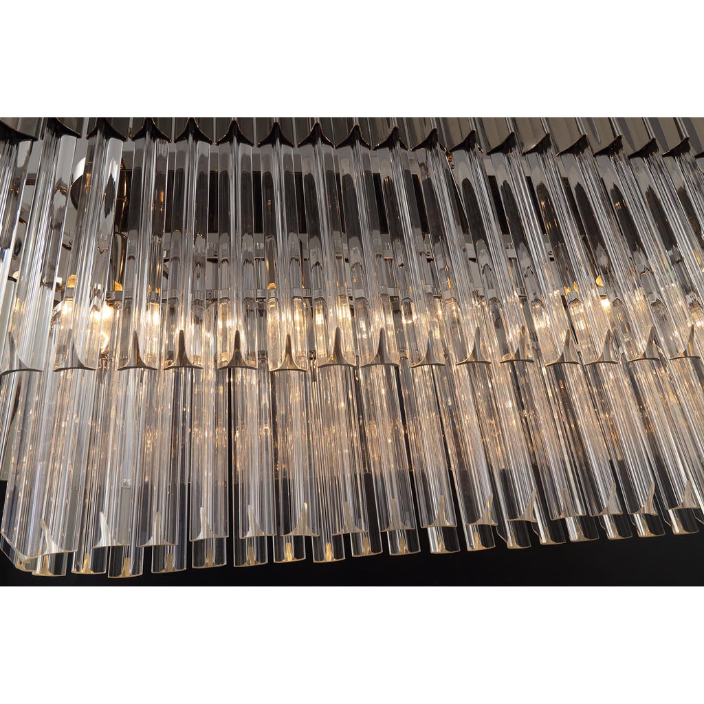 NL82459 Vienna Pendant Rectangle 5 Light Polished Nickel/Clear Glass