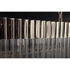 NL82459 Vienna Pendant Rectangle 5 Light Polished Nickel/Clear Glass