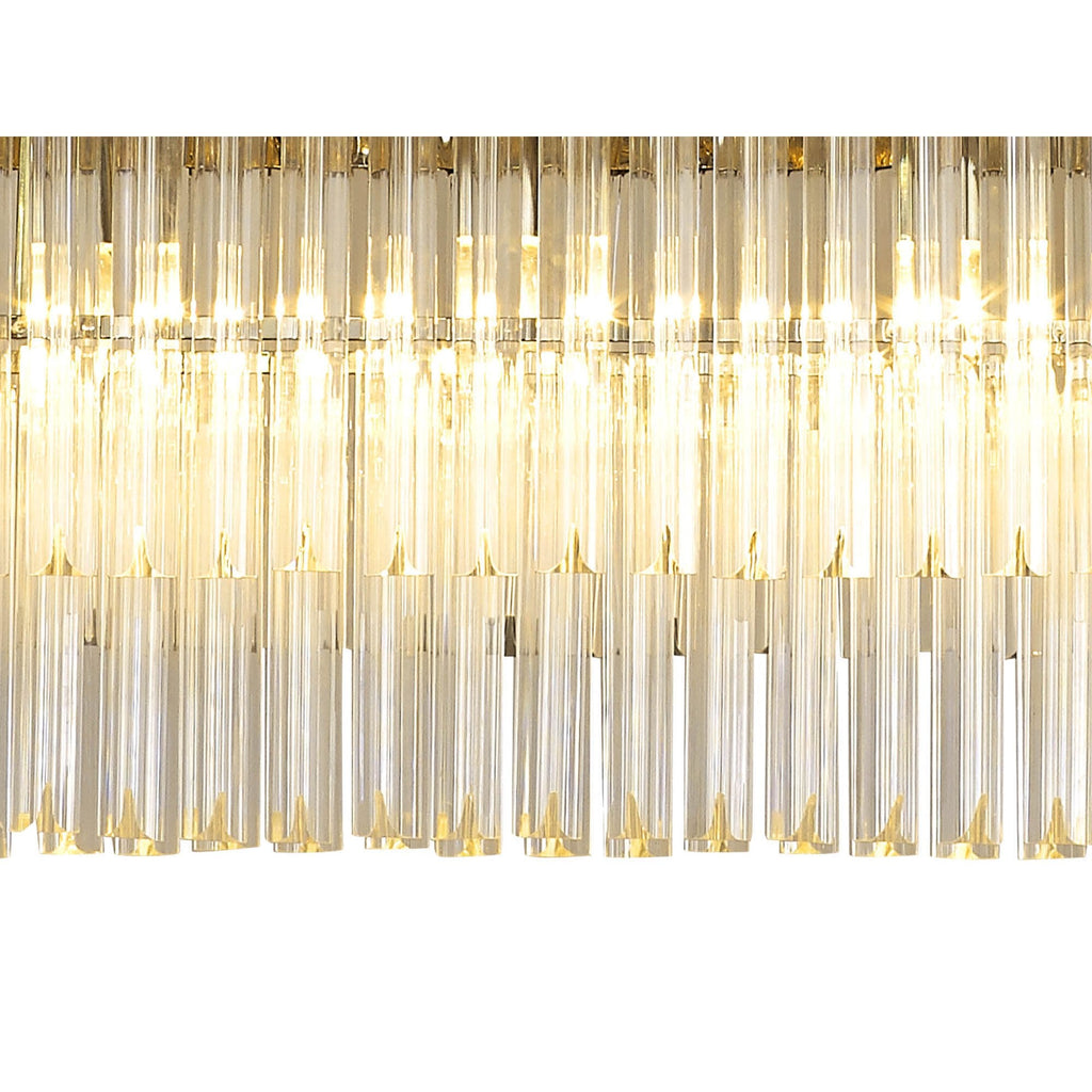 NL82469 Vienna Pendant Rectangle 7 Light Polished Nickel/Clear Glass