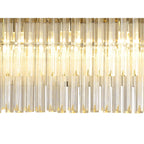 NL82469 Vienna Pendant Rectangle 7 Light Polished Nickel/Clear Glass