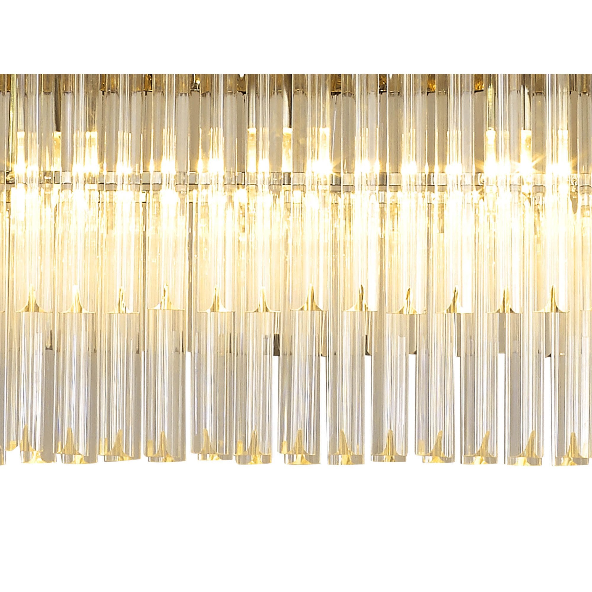NL82469 Vienna Pendant Rectangle 7 Light Polished Nickel/Clear Glass